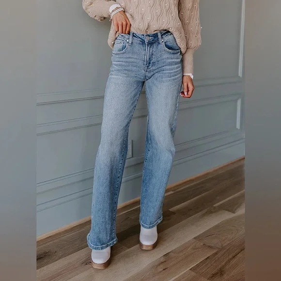 RISEN Midrise Wide Leg Jean 🆕 NWT - Picture 3 of 5